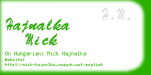 hajnalka mick business card